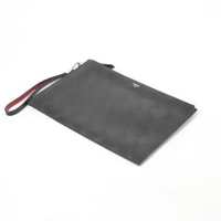 Tas FENDI F DIAGONAL BLACK LEATHER CLUTCH WITH HANDLE 100% ORIGINAL 30X20CM