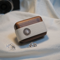 一皮一木 真皮保護殼創意適用于蘋果airpods3代pro2代耳機保護套