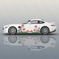 Beauty Lotus Racing Car Graphic Decal Full Body Vinyl Wrap Modern Design Vector Image Wrap Sticker D