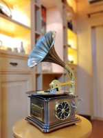 送禮黑膠留聲機多功能唱片機復古歐式客廳擺件電唱機藍牙音響輕奢 樂居家百貨