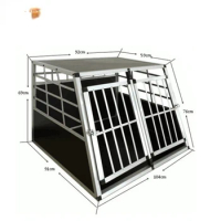 China all sizes deluxe aluminum dog cage collapsible dog Crate aluminum pet cage cheap dog kennels for car travel carrying