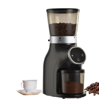 220V Commercial Electric Coffee Grinder Conical Burr Automatic 31 Gear Adjustable Bean Crush Grindin