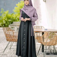gamis remaja yasmina black by silvi