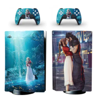 Final Fantasy VII Rebirth PS5 Disc Skin Sticker Decal Cover for Console and 2 Controllers PS5 Disk Skin Vinyl