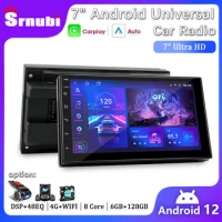 Srnubi 2 Din Android 7" Universal Car Radio for Toyota Volkswagen Nissan Hyundai KIA Multimedia Player Stereo Carplay Auto DVD