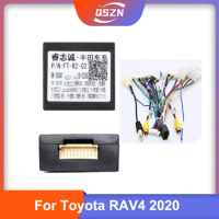 Canbus box Adaptor Decoder For Toyota RAV4 2020 With 16Pin Power Wiring Harness Cable Android Car Radio Stereo