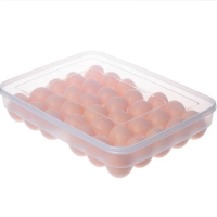 【寶盒百貨】2入34格帶蓋雞蛋鴨蛋收納盒 冰箱用放雞蛋保鮮收納盒(可疊加透明保鮮盒 塑膠雞蛋格)