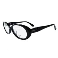 【ANNA SUI 安娜蘇】日系知性凹形lLOGO造型光學眼鏡-黑(AS638-001)