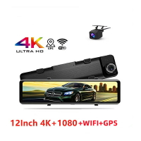 行車記錄器  新款行車記錄儀流媒體三鏡頭WiFi高清2K 4K 倒車影像全屏三錄同顯-快速出貨