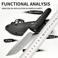 Outdoor self-defense knife outdoor survival Swiss army knife high hardness one steel knife portable mountaineering k