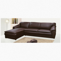 AS雅司-布倫L型半牛皮咖啡色沙發(可訂色)(另有反向)-272x170x86cm