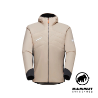 【Mammut 長毛象】Rime Light IN Flex Hooded Jacket 輕量機能化纖連帽外套 薩凡納褐/黑 男款 #1013-02150