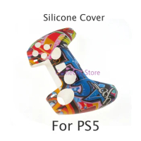 1pc Water Transfer Printing Silicone Skin Cover Protective Case for PlayStation5 PS5 Controller Replacement Accessories