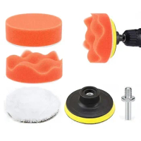 Car Polishing Pad Sponge Kit Foam Pad Buffer Kit Polishing Machine Wax Pads for Auto Headlights Repair Restoration Kits