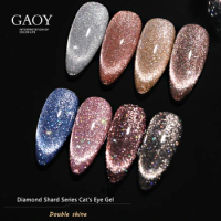 Gaoy Diamond Shard Series Cat Eye Gel Nail Polish Colorful Neon Glitter UV/Led Gel