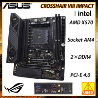 ASUS ROG CROSSHAIR VIII IMPACT Mining Motherboard AM4 Motherboard Support Ryzen 5 26000X CPU Mini ITX AMD X570 DDR4 64G PCIe 4.0