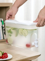 居家家冰箱冷水壺帶水龍頭大容量密封果汁罐塑料創意多功能涼水桶 全館免運