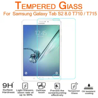 Premium Tempered Glass Screen Protector Guard Film For Samsung GALAXY Tab S2 T710 T715 8 inch tablet 9H Hardness Screen Cover