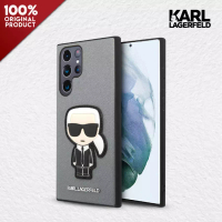 KARL LAGERFELD Case Samsung Galaxy S22 Plus Karl Lagerfeld Saffiano IkonPatch - Silver