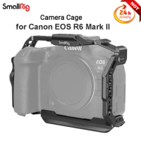 SmallRig Camera Cage For Canon EOS R6 Mark II ,L-Bracket For Canon EOS R6 Mark II,R5,R5C,R6 L-Shape Mount Plate Quick Release