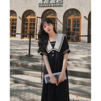 Hepburn-style dress, new model, sweet and elegant little black dress, long dress for women