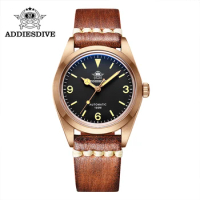 Addies Dive 2023 New Watches For Men 36mm Luminous 10Bar Bubble Mirror Pot Cover Glass CUSN8 Solid Bronze PT5000 Automatic Watch