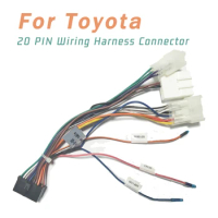 20 PIN Wiring Harness Connector Adapter 1din or 2din Android Power Cable Harness Suitable for Toyota
