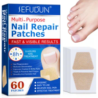 60pcs Nail Repair Treatment Patches Extra Strength Nail Repair Strips for Brittle Peeling Breaking Thin Nails