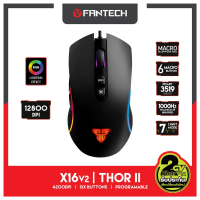 FANTECH X16 V2 THOR II Optical Macro Key RGB Gaming Mouse เมาส์เกมมิ่ง ออฟติคอล ตั้งมาโครคีย์ได้ พร้