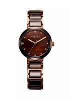 Aries Gold Aries Gold Enchant Persia Rose Gold and Brown Watch