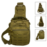 Molle Tactical Sling Bag Multifunctional Bag Military Chest Shoulder Bag For Outdoor Biking Hiking Camping