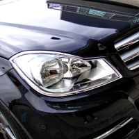 【IDFR】Benz 賓士 C-class W204 2011~2014 鍍鉻銀 車燈框 前燈框 飾貼(W204 車燈框 鍍鉻 改裝)