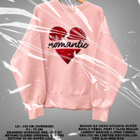 BEYOND CLOSET X DEUX YEOZA ORIGINAL IMPORT SWEATER CREWNECK OVERSIZE BOXY BORDIR TOWEL PINK KOREAN S