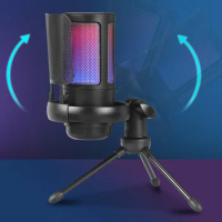 Capacitive USB Condenser Shockproof Bracket Colorful USB Condenser Microphone White Black Capacitive Microphone Live Broadcast