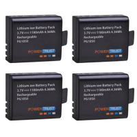 PowerTrust PG1050 Battery 1180mAh Rechargeable Battery For SJCAM SJ4000 Sj4000 SJ5000X For EKEN H9 H9R H8R H8 Action Camera