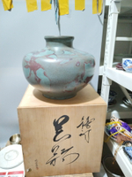 日本回流銅器昭和時期精壺堂造表達斑銅花瓶斑紫銅，壺日本花道插