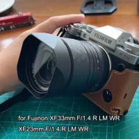 Square Lens Hood Metal Bayonet for Fujifilm Fujinon XF33mm F/1.4 R LM WR XF23mm F/1.4 R LM WR Replace LH-XF23-2