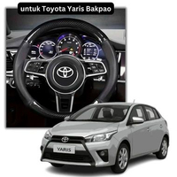 no brand Sarung Setir Mobil untuk Yaris Bakpao Cover Stir Mobil Yaris Bakpao Desain Sporty Kulit Car