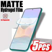 5PCS Matte Hydrogel Film For Xiaomi Redmi Note 10 S Pro 5G 10S 10Pro Note10Pro 5 G Anti-Fingerprint Protection Screen Protector