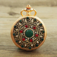 FOB Watch Necklace Pocket Watch Quartz Watch Creative Nostalgic Jewelry Pocket Watch Men Women's Gift