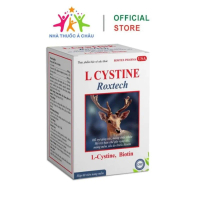 Viên uống L-Cystine Roxtech bổ sung biotin khỏe tóc, mọc tóc nhanh, giảm gãy rụng tóc - Hộ 60 viên