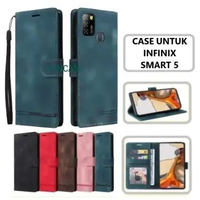 SUNCASE Infinix Smart 5 cover hp model dompet multi fungsi flip case wallet leather SUNCASE RED
