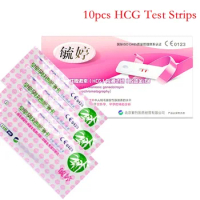 10pcs Pregnancy Test Strips Paper Urine Measuring Kits Convenient To Use Home HCG Testing Stick Rapid Result Over 99% Accuracy