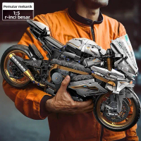 1: 5 mainan blok pembangunan motor Sepeda Motor Mainan Mainan AnakMotor MotoranMainan Minicraft Bric