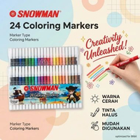 SNOWMAN MARKER KECIL 24 WARNA ( SET ) / MARKER KECIL 24 WARNA / MARKER PW-24A
