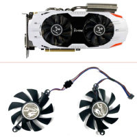 2pcs Cooling Fan For iGame GTX1050 TI GTX1060 GTX960 950 Graphics Card Fan 75MM 4PIN GPU FAN Colorful GTX 1050Ti-4GD5 GAMING