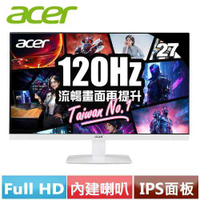 ACER宏碁 27型 HA270 G0 白色超薄電腦螢幕