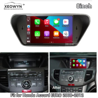 For Acura TSX For Honda Accord 8 2009~2013 Android 10.1 Multimedia Player Car Radio GPS 8 Inch IPS Screen Apple Carplay OBD2