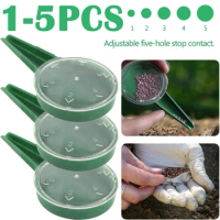1-5PCS Plant Seed Sower 5 File Adjustable Planter Multifunctional Handheld Gardening Planter Sower Garden Planting Sowing Tool