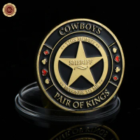 "This Money Belongs To Me " Poker Chip Chasers Cowboys Casino Challenge Gold Coin Lucky Souvenir Token Coin for Collection